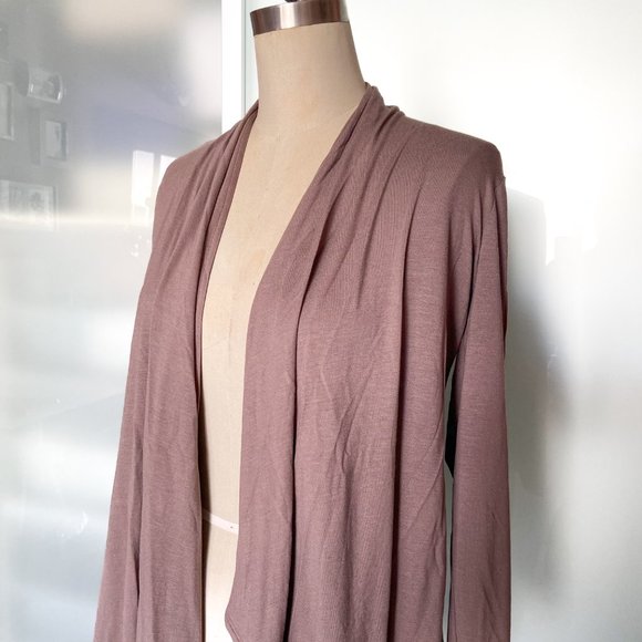 Banana Republic dusty mauve stretchy lightweight cardigan size small - Picture 2 of 9